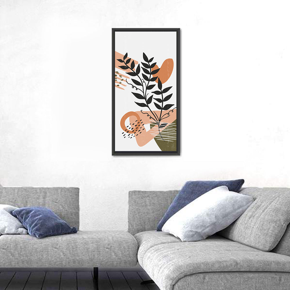 Olive Botanical Leaves Abstract Wall Art