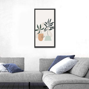 Floral Leaves & Pots Wall Art