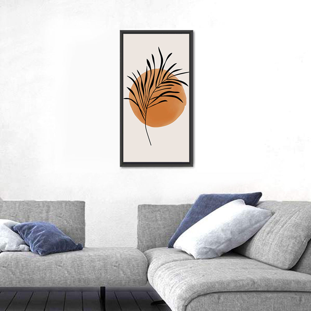 Long Palm Frond Minimalist Wall Art