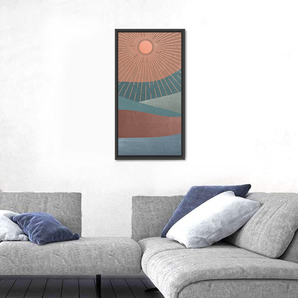 Minimalist Mountain Sunrise Wall Art