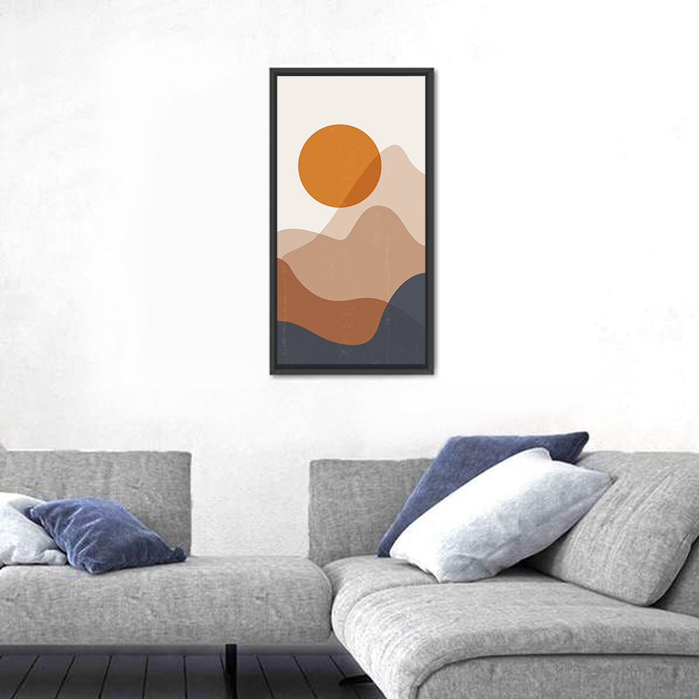 Layered Sunset Mountains Wall Art