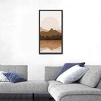 Layered Mountain Lake Sunset Wall Art