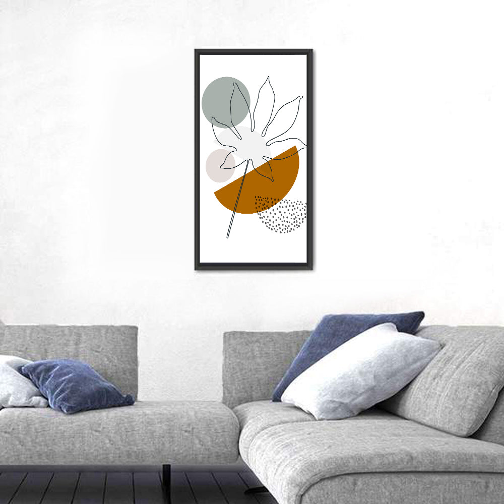 Palm Leaf with Circle Wall Art