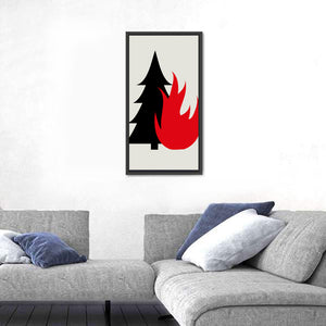 Forest Fire Minimalist Wall Art