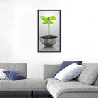 Young Plant on Globe Wall Art