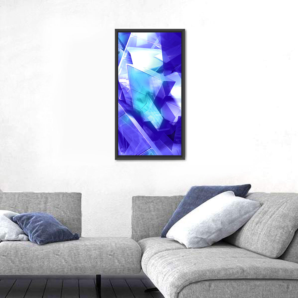 Icy Geometric Shards Wall Art