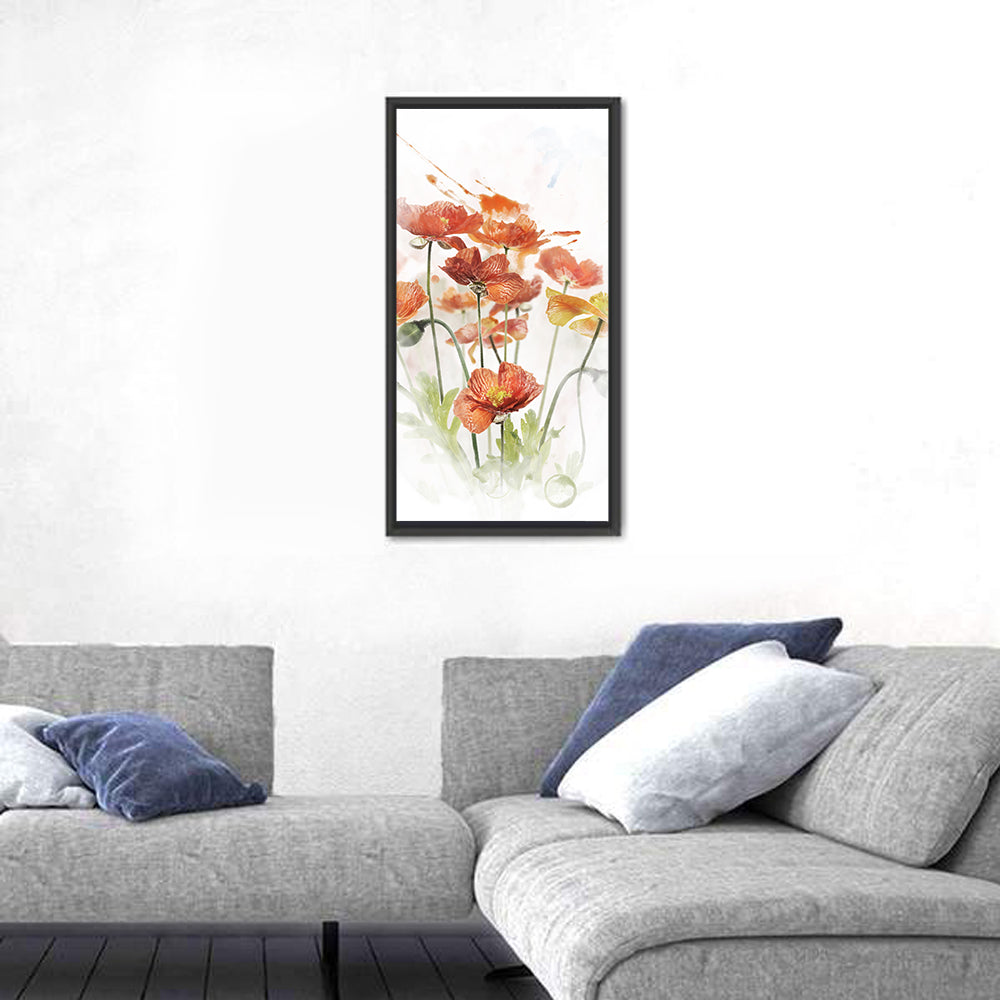 Orange Poppy Cluster Wall Art