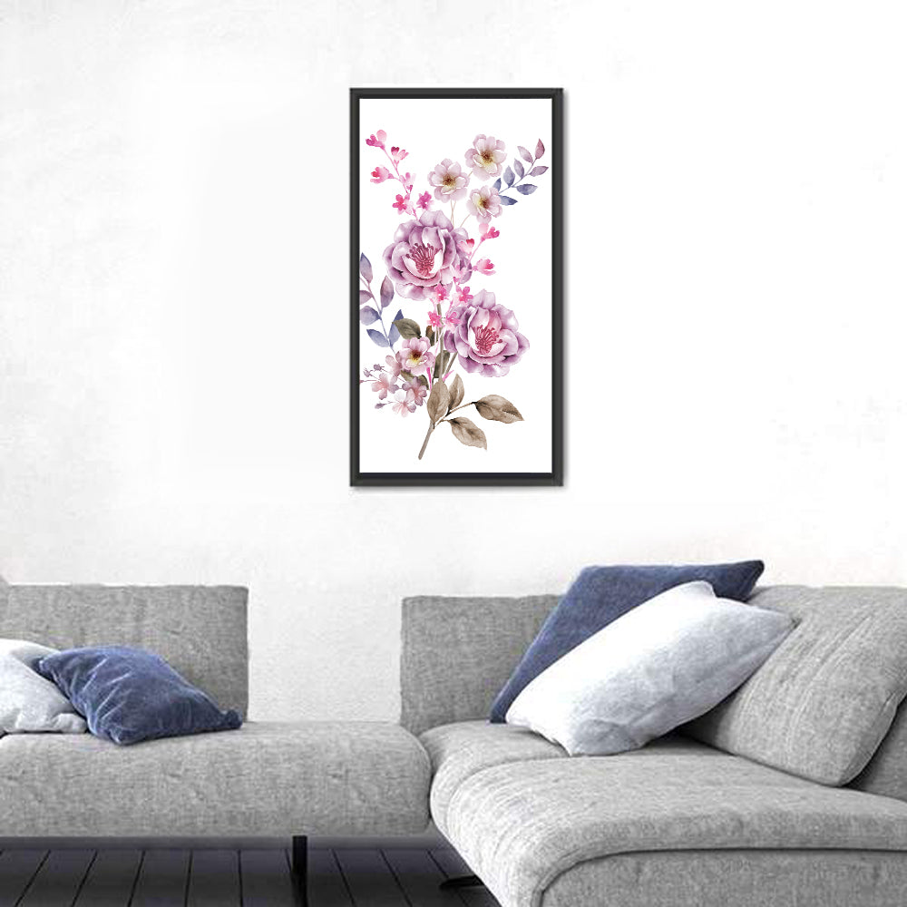 Lavender Watercolor Bouquet Wall Art