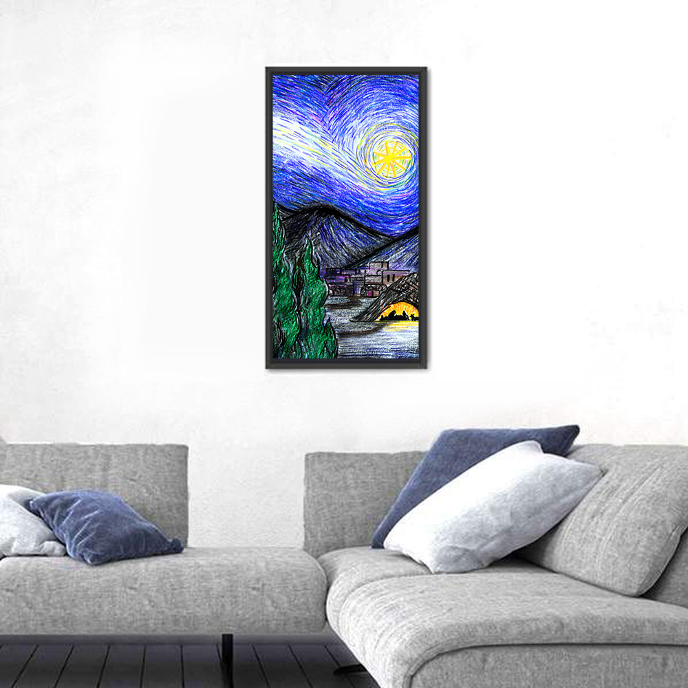 Starry Night Over Bethlehem Wall Art