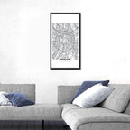 Moscow City Center Map Wall Art