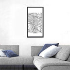Minimalist Rome City Map Wall Art