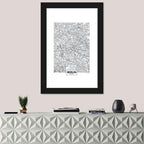 Berlin Map with Coordinates Wall Art