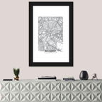 Bucharest City Map Wall Art