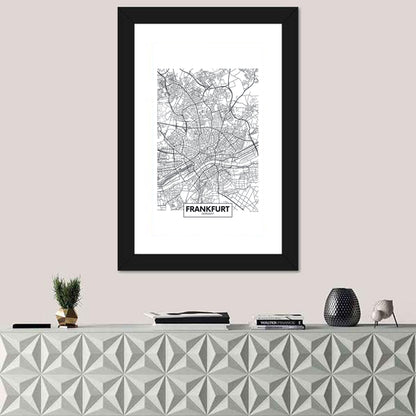 Frankfurt City Map Wall Art