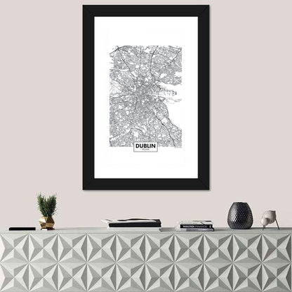 Dublin City Map Wall Art