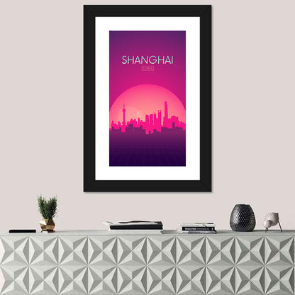 Shanghai China Skyline Wall Art