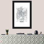 Belfast City Map Wall Art