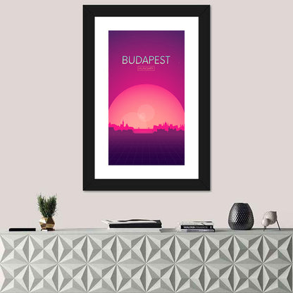 Budapest Sunset Skyline Wall Art