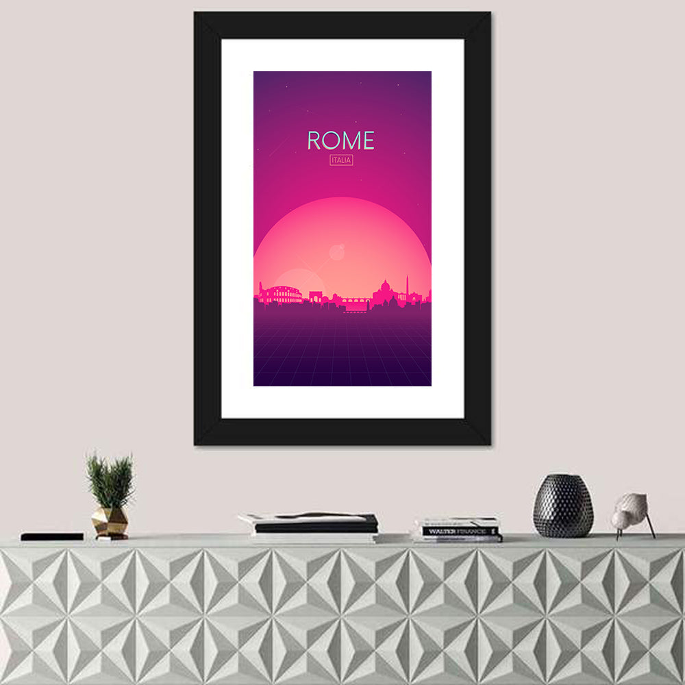 Rome Colosseum Skyline Wall Art