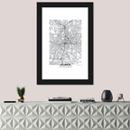 Atlanta City Map Wall Art