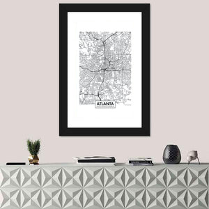 Atlanta City Map Wall Art