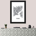 Istanbul City Map Wall Art