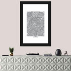 Paris Street Network Map Wall Art
