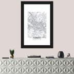 Florence Street Grid Map Wall Art