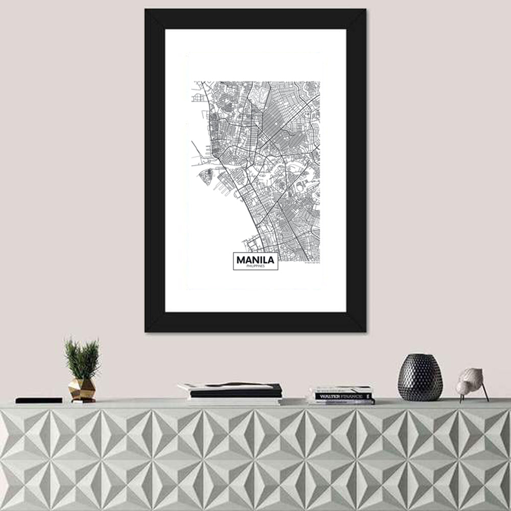 Manila Minimalist City Map Wall Art