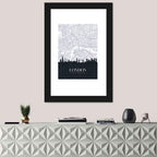 London Skyline Map Wall Art