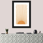 Distressed Sunburst Minimalist Wall Art