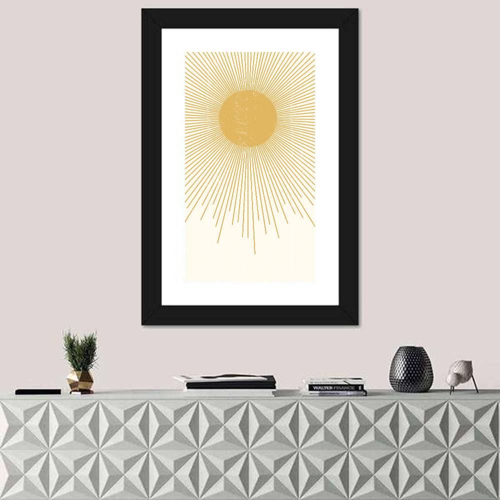 Textured Sunburst Abstract Wall Art