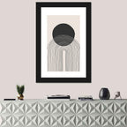 Minimalist Black Sun Wall Art