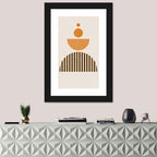 Striped Semicircle Composition Wall Art
