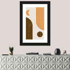 Crescent Moon Arch Abstract Wall Art