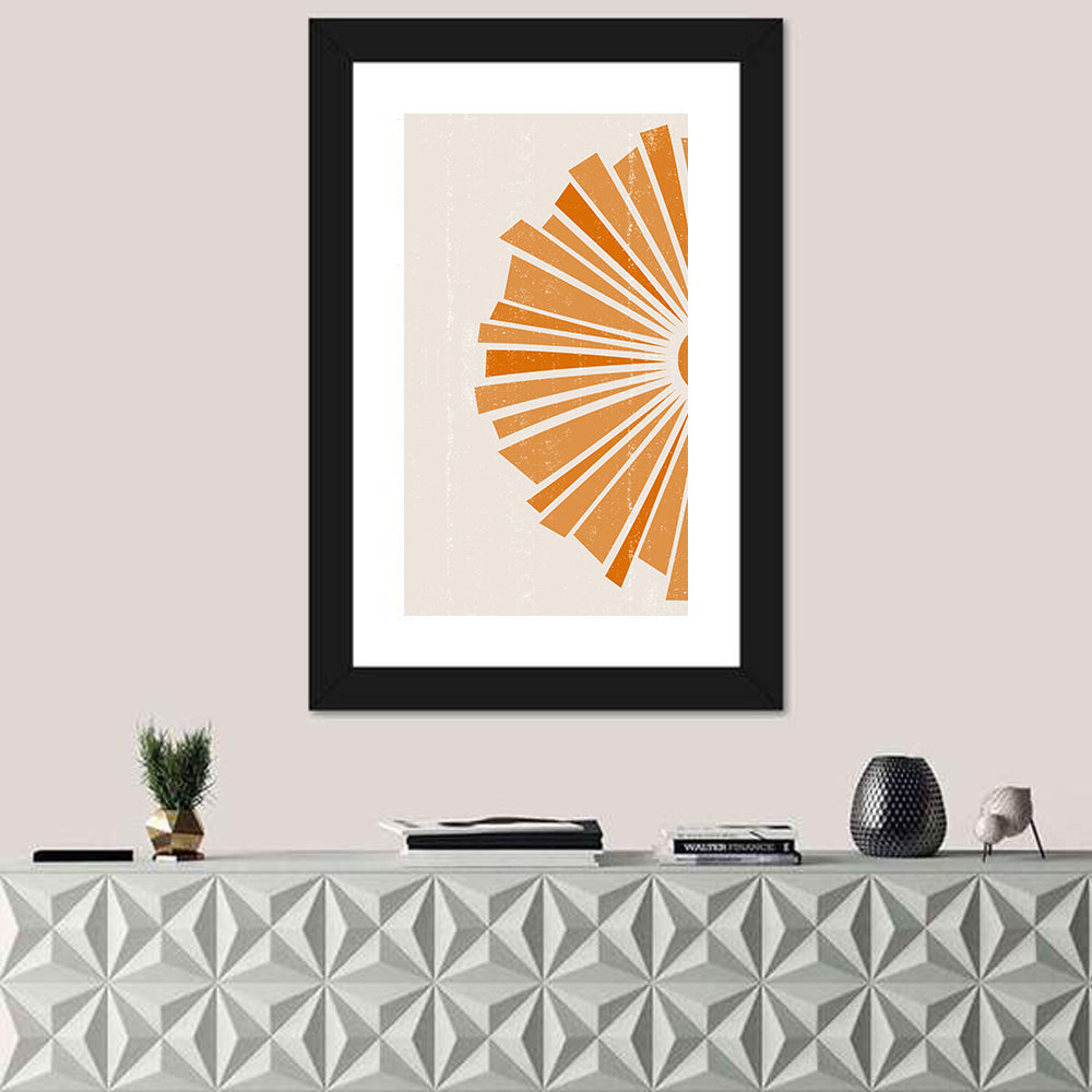 Semicircular Sunburst Minimalist Wall Art