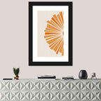 Semicircular Sunburst Minimalist Wall Art
