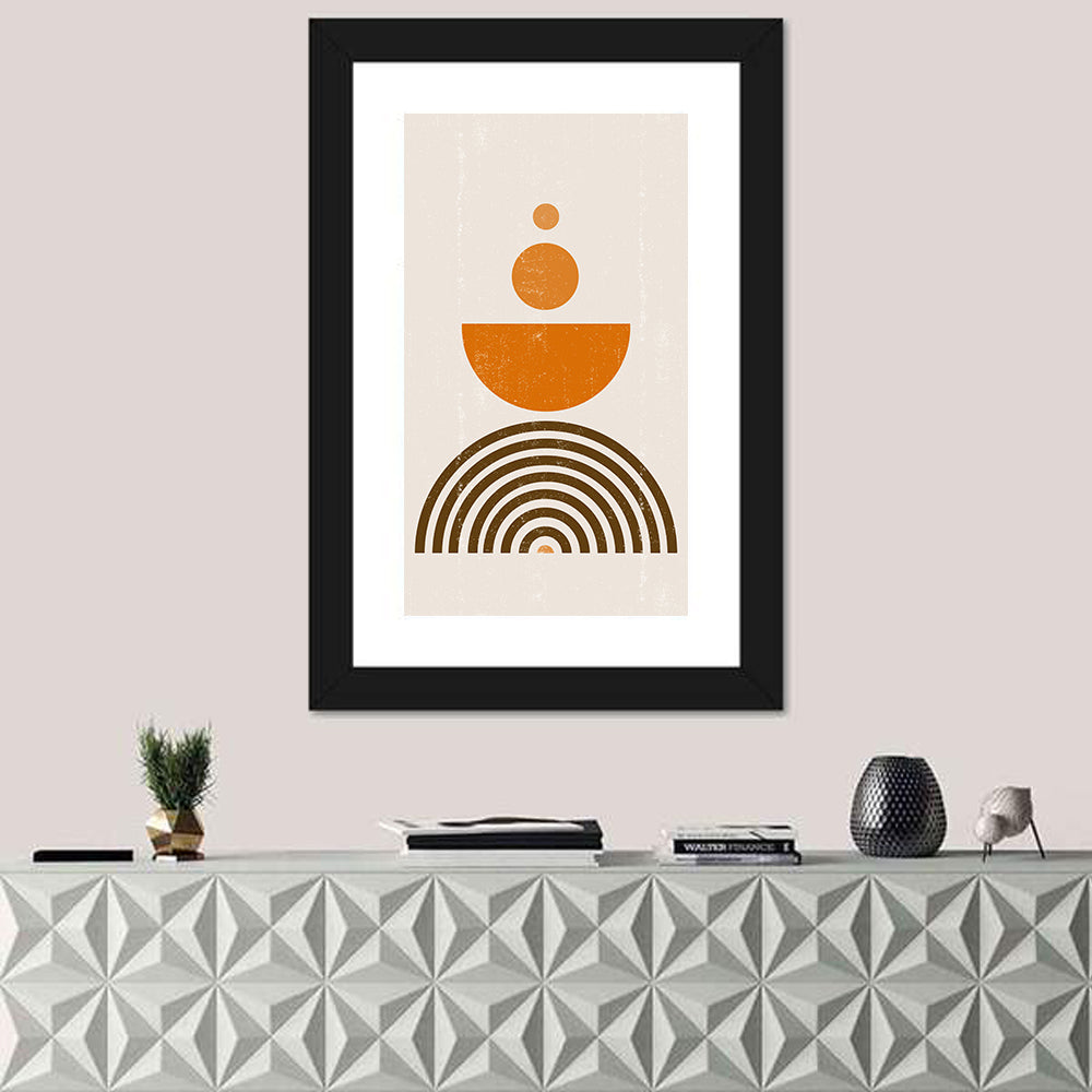 Stacked Orange Sun Wall Art