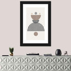 Stacked Sun and Moon Minimalist Wall Art