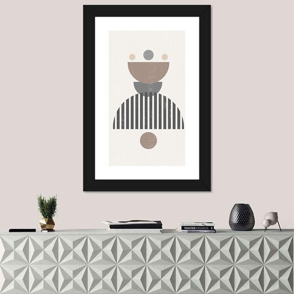 Stacked Sun and Moon Minimalist Wall Art
