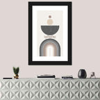 Textured Geometric Sun Wall Art