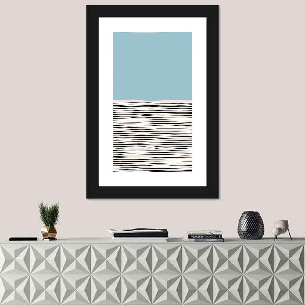 Blue Horizon Minimalist V Wall Art