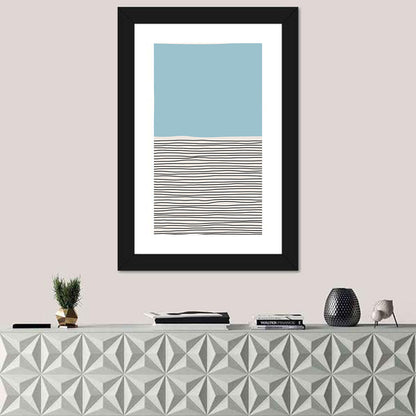 Blue Horizon Minimalist V Wall Art