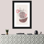 Mauve Botanical Line Wall Art