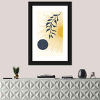 Textured Sun and Moon Abstract Wall Art