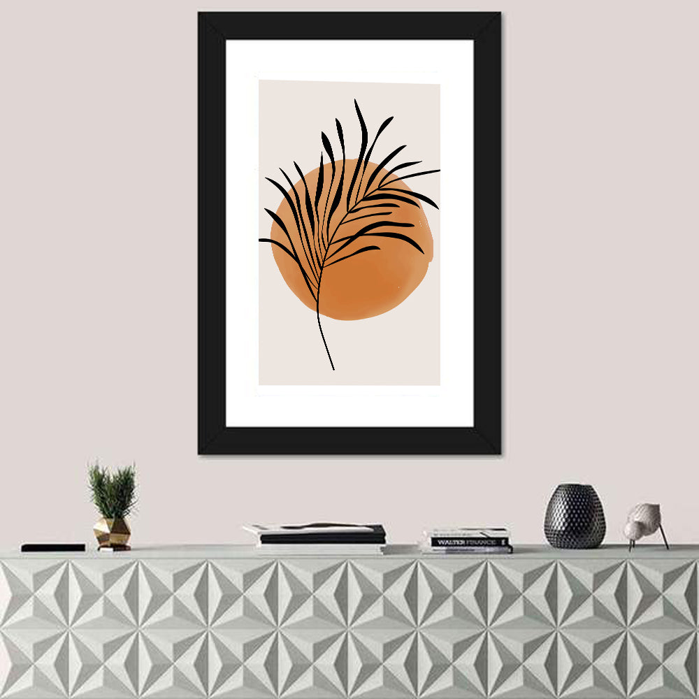 Long Palm Frond Minimalist Wall Art