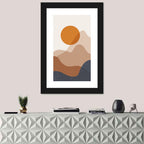 Layered Sunset Mountains Wall Art