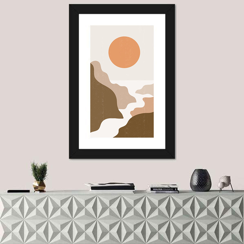 Sun Over Canyon River Wall Art