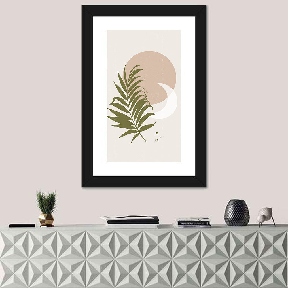 Botanical Leaves and Sun Wall Art