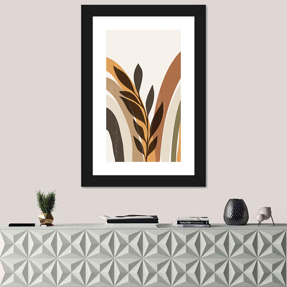 Tropical Boho Leaves Minimalist Wall Art